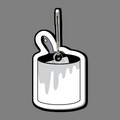 Zipper Clip W/ Bucket Of Paint & Paint Brush Tag